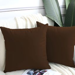 DADDY COOL Brown 2 Pieces Velvet Filled Cushions With Cover-16