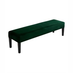 HOKIPO Green Velvet 210 GSM Dining Bench Cover-image-49