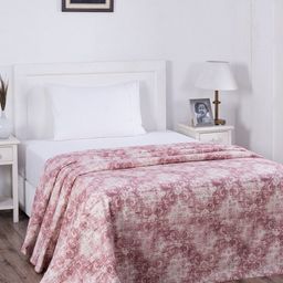 MASPAR Unisex Red Graphic Printed 318 GSM Single Bed Covers-8