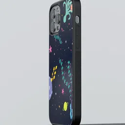 macmerise Space Aquarium Printed iPhone 12 Pro Bumper Case Cover-image-86