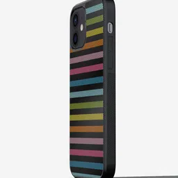 macmerise Stripes Printed iPhone 12 Bumper Phone Back Cover-image-60