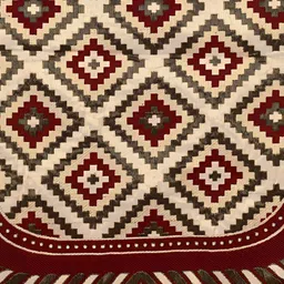 BIGGER FISH Maroon & Cream Embroidered 5 Seater Sofa Cover-image-23