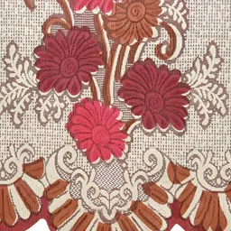 BIGGER FISH Maroon Embroidered 10 Pcs 5 Seater Sofa Cover-image-42