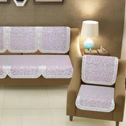 BIGGER FISH Maroon 10 Pieces 5 Seater Sofa Cover-11