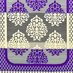 BIGGER FISH Purple Floral 10 Pieces 5 Seater Sofa Cover-image-86