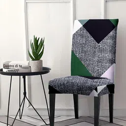 Cortina Green & Black Printed Chair Cover-image-46