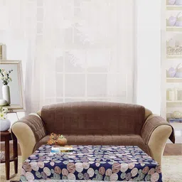 Dakshya Industries Blue & White Bubble Printed Table Cover-41