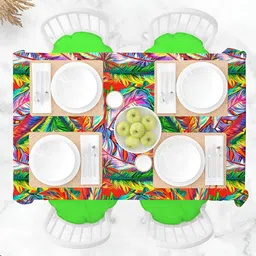 ArtzFolio Multicoloured Anti-Slip 4-Seater Table Cover-image-72
