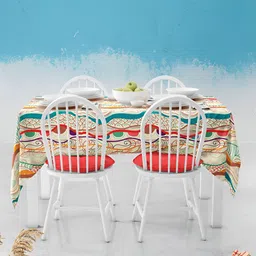 ArtzFolio Multicoloured Anti-Slip 4-Seater Table Cover-image-84