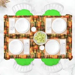ArtzFolio Multicoloured Anti-Slip 4-Seater Table Cover-image-79