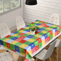 Kuber Industries Multicolor Printed 6 Seater Table Cover-23
