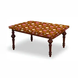 Stylista Orange & Pink Floral Printed Waterproof Table Cover-30