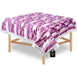 Stylista Purple & White Abstract Waterproof  2 Seater Table Cover-image-5