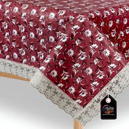 Stylista Maroon & Black Waterproof 2-Seater Table Cover-43