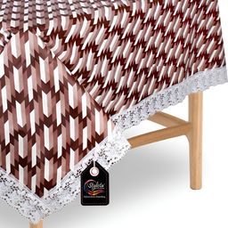 Stylista Maroon & White Square Waterproof 2-Seater Table Cover-image-65