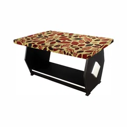Stylista Yellow & Brown Floral Printed Waterproof 2 Seater Table Cover-16