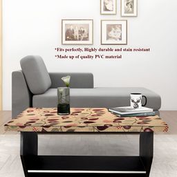 Stylista Yellow & Brown Floral Rectangle Waterproof 2 Seater Table Cover-image-8