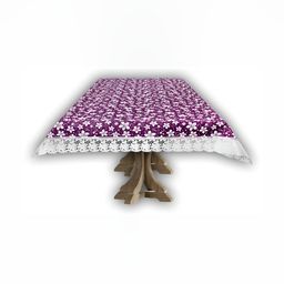 Stylista Purple & White Floral Waterproof 12 Seater Table Cover-image-58