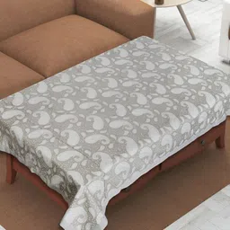 Texstylers Grey 4 Seater Printed Cotton Anti Slip Table Cover-picture-50