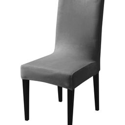 HOKIPO Grey 200 GSM Velvet Chair Cover-picture-13