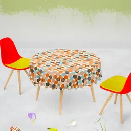 ArtzFolio Multicoloured Anti-Slip Round 4-Seater Table Cover image 2