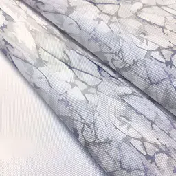 ArtzFolio White & Grey Abstract Printed Anti-Slip Round 4-Seater Table Cover image 4