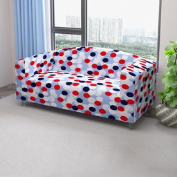 DREAM CARE Blue & Red Printed Stretchable 3-Seater Sofa Cover With Anti Slip Foam Sticks-image-94