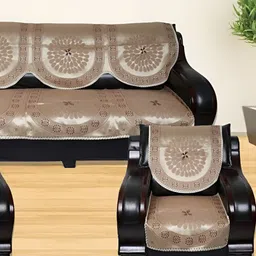 MONKDECOR Gold-Toned 6 Pieces Velvet Sofa Cover-image-34