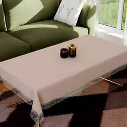 Kuber Industries Beige Waterproof 4-Seater Table Cover-37
