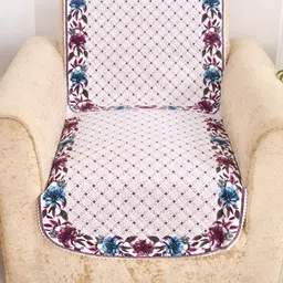 BELLA TRUE White & Purple 3 Pieces Printed 5-Seater Sofa Covers-image-35