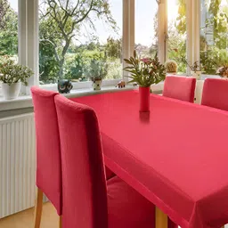 CASA-NEST Red Cotton 4 Seater Table Cover-image-6