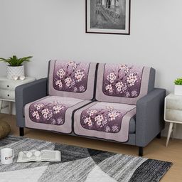 Kuber Industries Pink & White Printed Cotton 4 Piece Sofa Cover-image-56