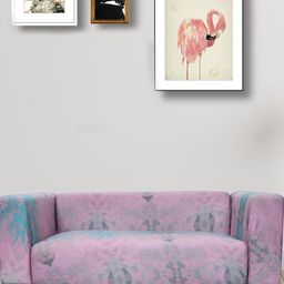 HOUSE OF QUIRK Pink & Blue 2 Seater Stretchable Non-Slip Sofa Slipcover-image-101