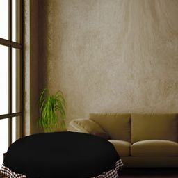Home Heart Black & White Cotton Patchwork Round Table Cover-37