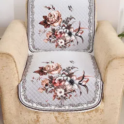 BELLA TRUE White & Grey 6 Pieces Printed 5 Seater Sofa Covers-image-54