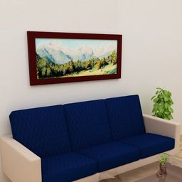 DREAM CARE 6 Pcs Navy Blue Printed 3-Seater Cotton Waterproof & Stretchable Sofa Covers-image-69
