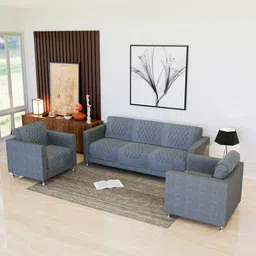 Kuber Industries Grey Printed Cotton Sofa Cover-image-40