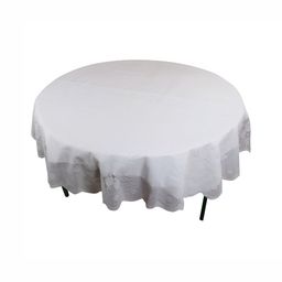 MONKDECOR White Floral  6 Seater Cotton Round Table Cover-image-78
