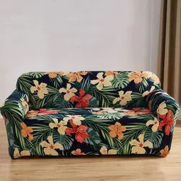 YouBella Green & Red Printed Polyester 4-Seater Sofa Covers-3