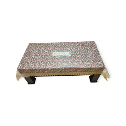MONKDECOR Black & Pink Floral Embroidered Table Cover-48