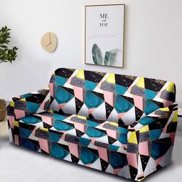 Aura Multi-Coloured Printed 3-Seater Non-Slip Sofa Cover-8