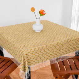 Kuber Industries Beige Waterproof 4-Seater Table Cover-image-88