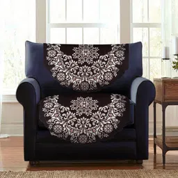 HOSTA HOMES Brown & White 2 Pieces Jacquard Design Velvet 3-Seater Sofa Covers-image-99