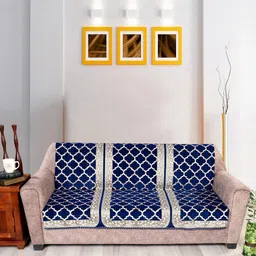 Nendle Patterned 3-Saeter Velvet Sofa Cover-image-68