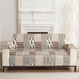 HOUSE OF QUIRK Brown Three Seater Quilted Anti-Slip Water-Resistant Polyester Sofa Mat-image-21