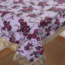 Homerz Lavender Floral Waterproof Plastic 6-Seater Table Cover-picture-24