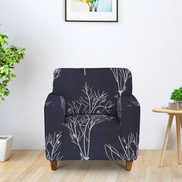 Cortina Black & White Printed 1-Seater Sofa Covers-image-75