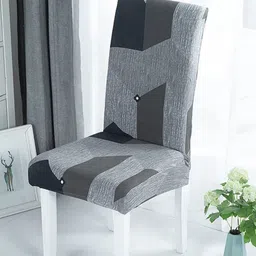 HOUSE OF QUIRK Grey Printed Removable Chair Covers-image-95