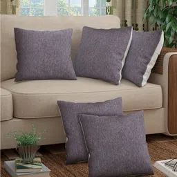 Story@home Alegra Violet 5 Pieces Square Cushion Covers-image-6