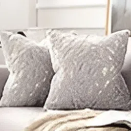 CASA-NEST Silver-Toned Cushion Covers-36